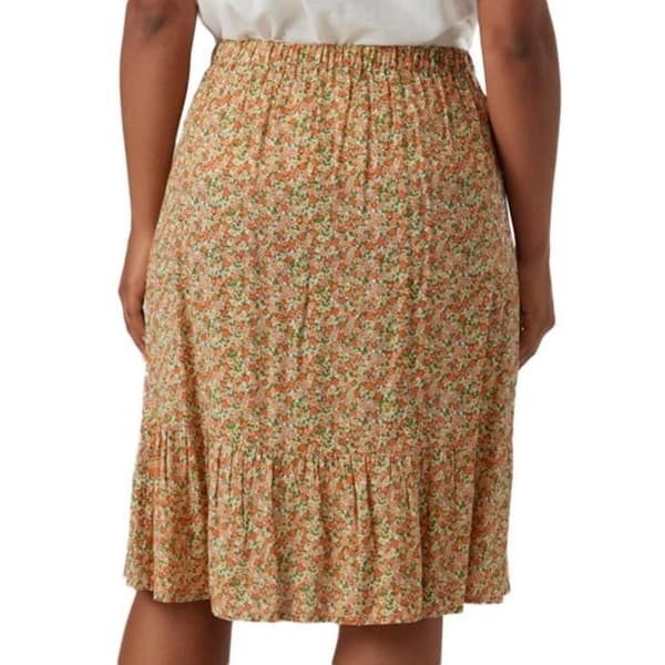 Jupe - MAMALICIOUS - Hattie - Grön/Rosa - Elastisk midja - 100% Viskos