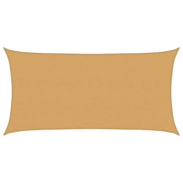 vidaXL Solskyddsduk 160 g/m² rektangulär sand 3x6 m PEHD 4002042