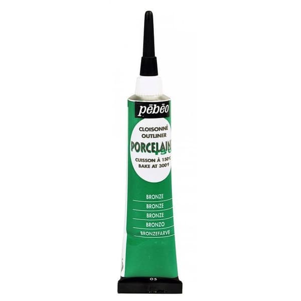 Blank vattenbaserad porslinsfärg - Brons - 20 ml