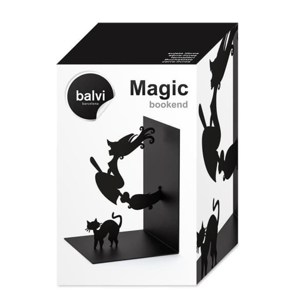 Magiska bokstöd Svart färg Häxform Metall 17 cm