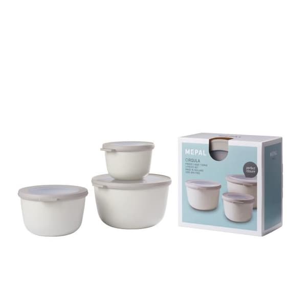 Rosti: Rosti Mepal Set med 3 Multiskedar Cirqula Large, Nordic White