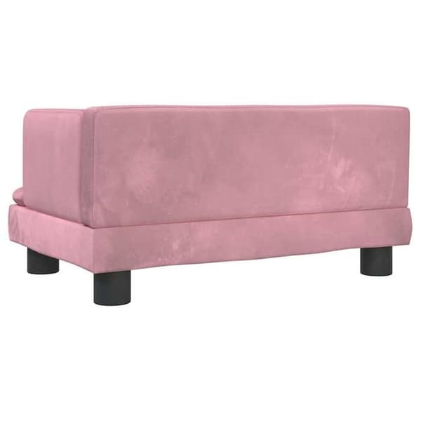 vidaXL Soffa för barn rosa 60x40x30 cm sammet 3196320