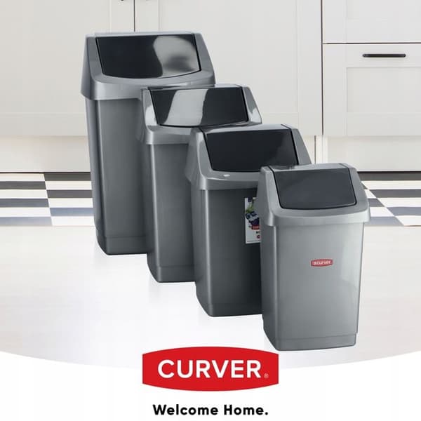 Curver Click-it multifunktionskorg i silverplast, plast, grå, 9 l