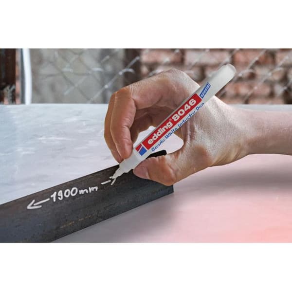 Permanent marker - EDDING - 8046 - Vit - 1-3 mm - Klar att använda