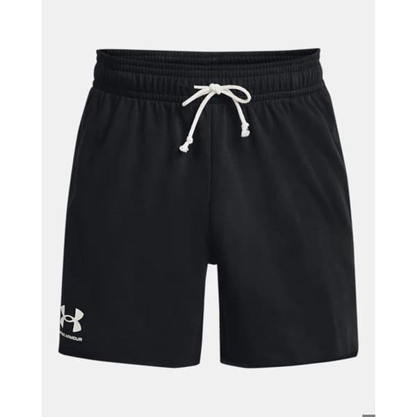 Kort - UNDER ARMOUR - UA Rival Terry 6in - Svart - Elastisk midja - Sidofickor
