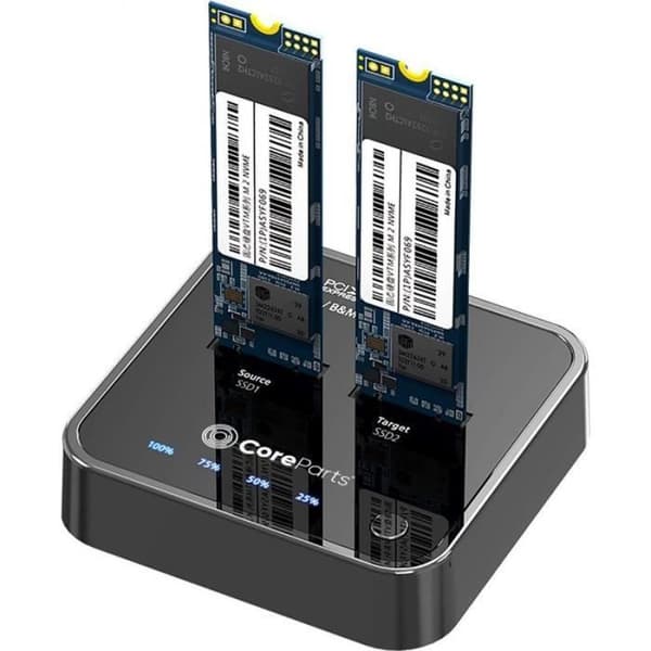 Klone SSD M.2 NVMe - USB3.2 Typ C - 10Gbps - Adapter - Färg Vit