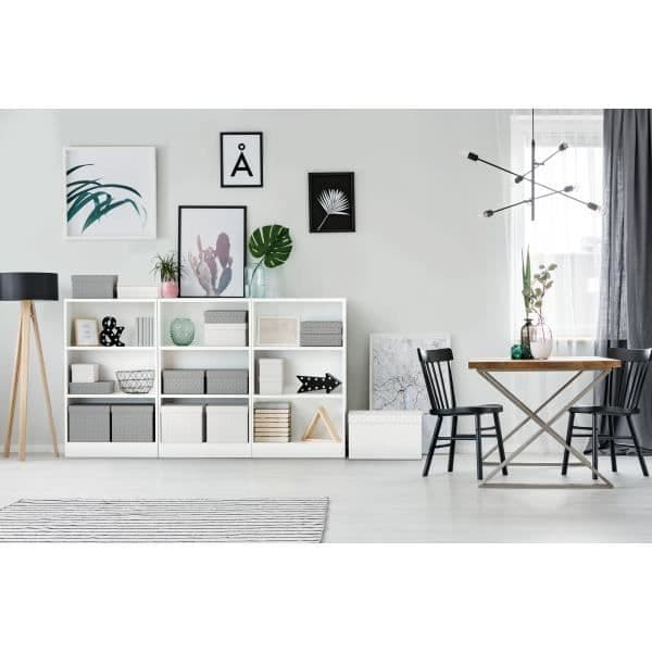Hemförvaringslådor - Esselte - Format S - Grå - Set om 3