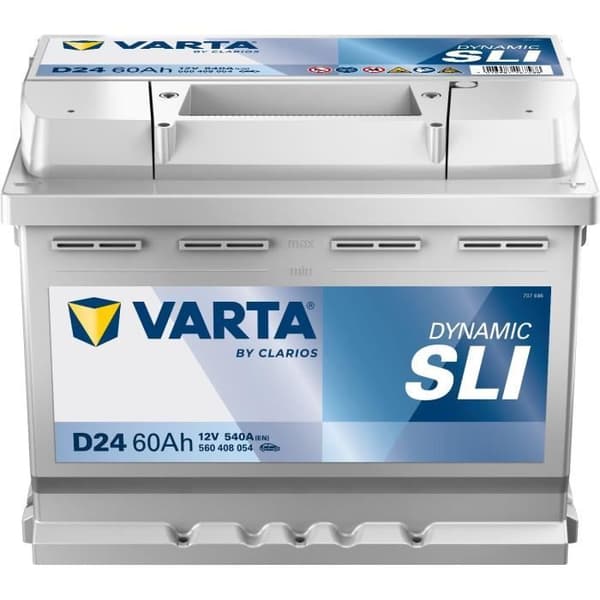 VARTA Bilbatteri D24 (+ höger) 12V 60AH 540A