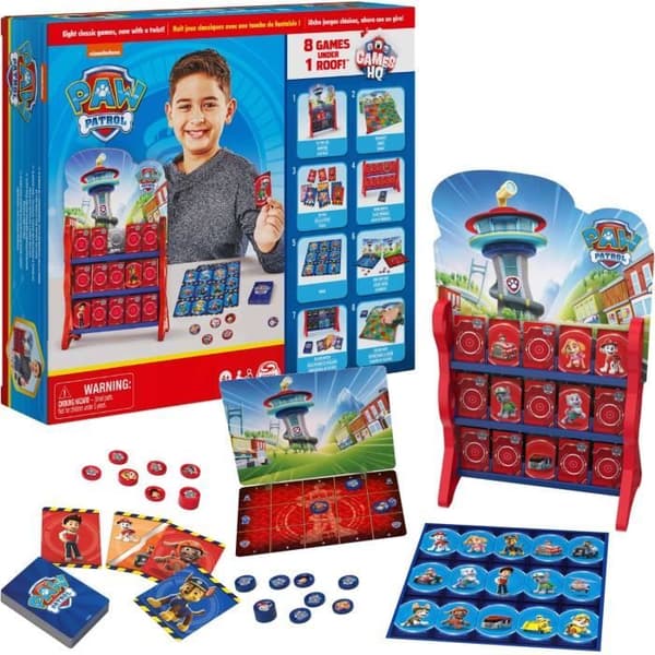 Paw Patrol stort set med 8 brädspel