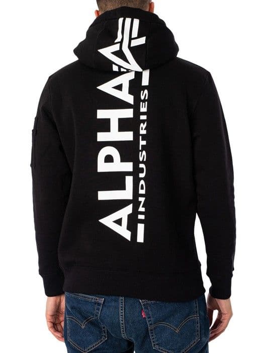 Alpha Industries Herrtröjor / Hoodie med baktryck