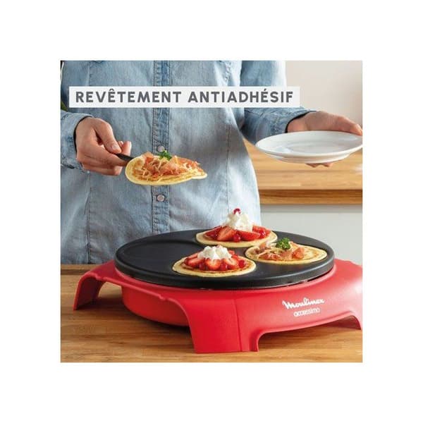Crepesmaskin - MOULINEX - Accessimo - 4 mönster - 720 W - Röd