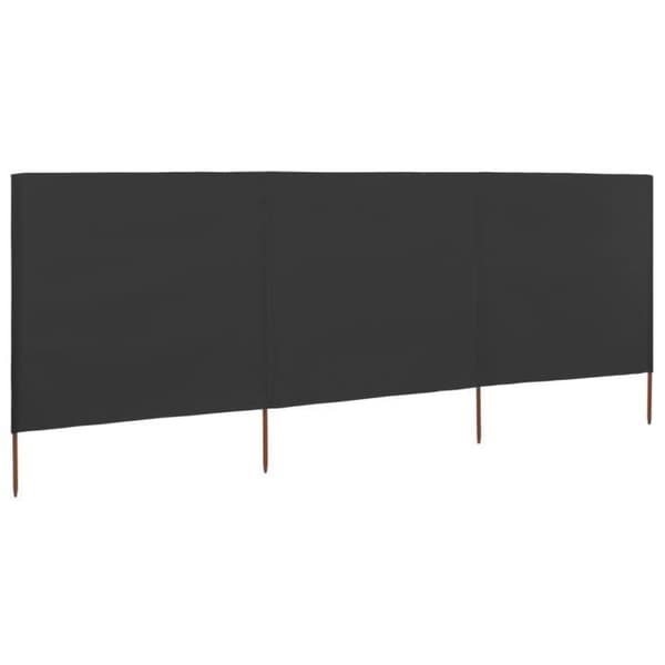 vidaXL 3-Panel Room Divider Tyg 400x80 cm Antracit