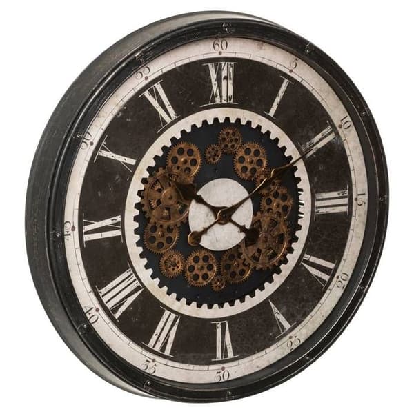 Klocka "Charly" svart D76cm - Atmosphera Inredningsdesigner