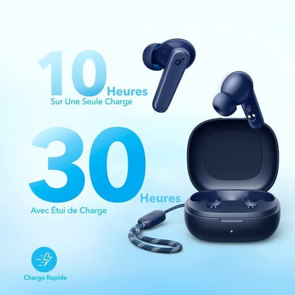 Soundcore P20i – True Wireless Bluetooth-hörlurar IPX5, kraftfull bas, 30h, blå