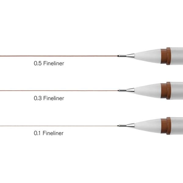 Set 3 Fineliner - Sepiatipp - Winsor & Newton