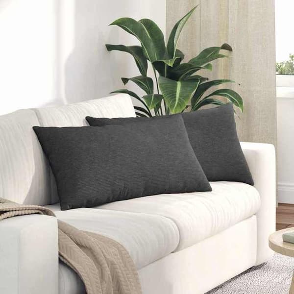 vidaXL Soffkuddar 2 st Mörkgrå 80 x 40 cm 42013732