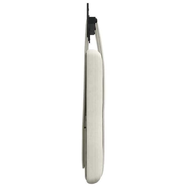 vidaXL Väggmonterad Sänggavel Creme Sammet 42031672