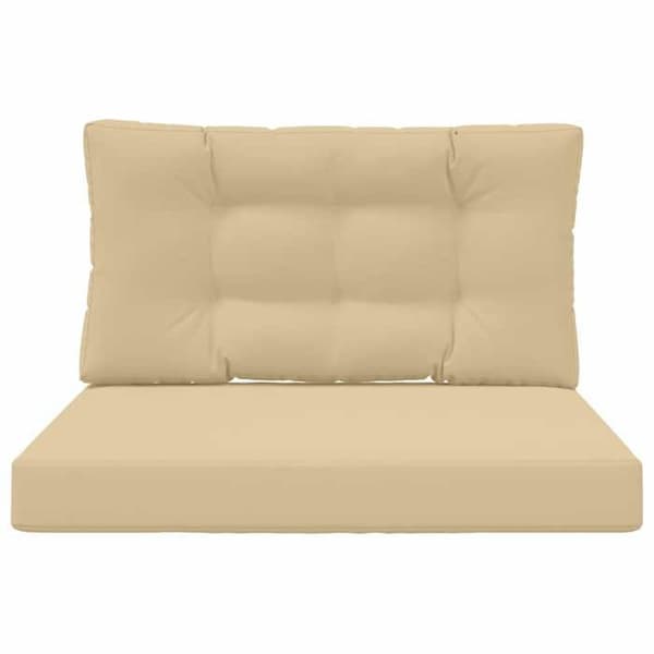 vidaXL Utomhussoffkudde 2 st Beige Polyester, Modern skumkudde för utomhus 900849
