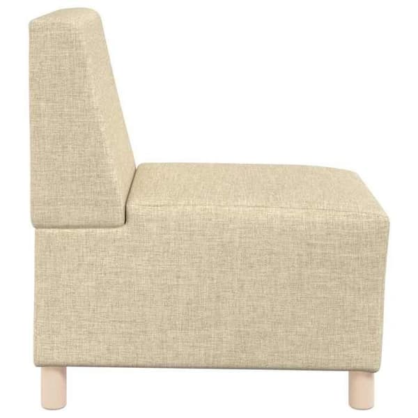 vidaXL Modulsoffa utan armstöd Kräm 55 cm Tyg 4108475