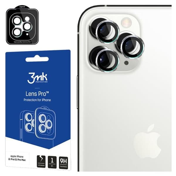 Apple iPhone 11 Pro/11 Pro Max - 3MK Pro Objektivskydd Silver