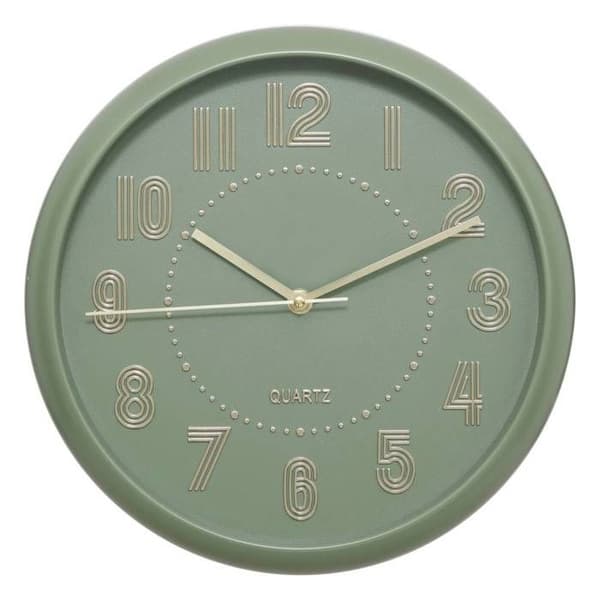 Klocka Alizee olivgrön D30cm - Atmosphera Inredningsdesigner
