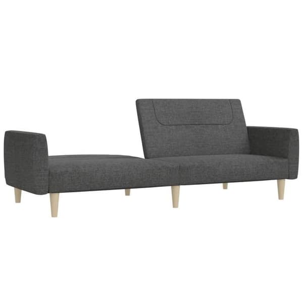 vidaXL 2-sits bäddsoffa mörkgrå tyg 375785