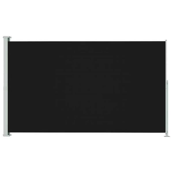 Fällbart sidobrand - vidaXL - 180x300 cm - Svart - 100% polyester - UV-beständig