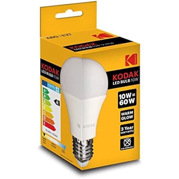 Ampull LED - KODAK - A60 - E27 - 10W - Vit - Ej kompatibel med dimmer