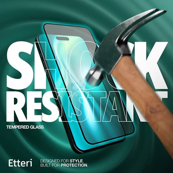 9D Härdat glas Etteri för iPhone 16