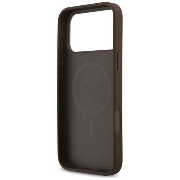 Guess Hardcase 4G Tryckt Randig MagSafe för iPhone 17 Pro Max - Brun