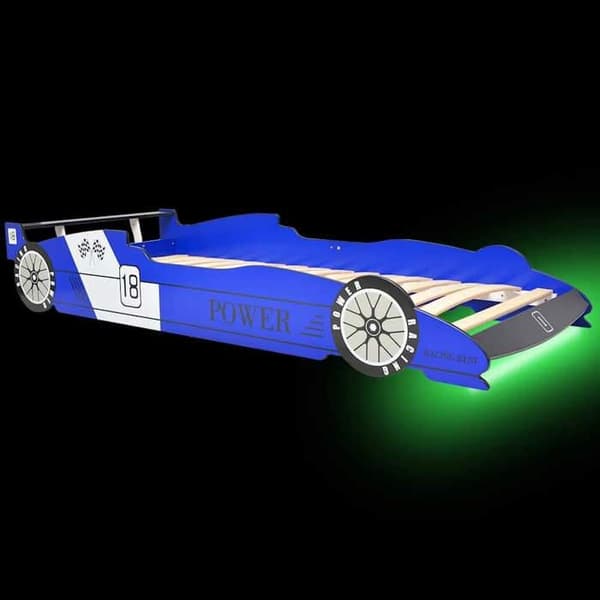 Lit bilracing för barn - VIDAXL - LED - 90 x 200 cm - Blå