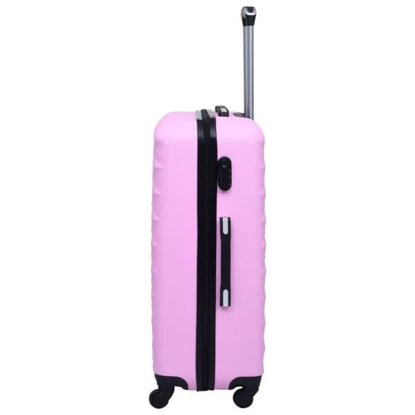 vidaXL 3-delad resväska Set Rosa ABS 92414
