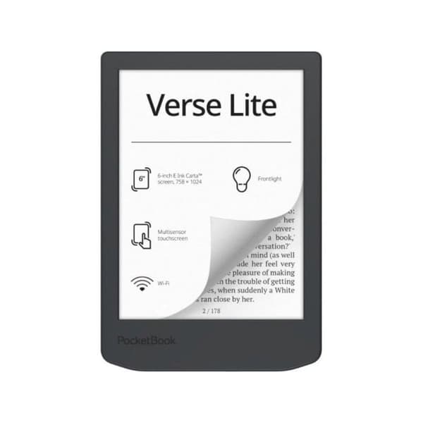 Ebok PocketBook Verse Lite 6" E Ink Carta 8GB Grå Touch WiFi USB-C
