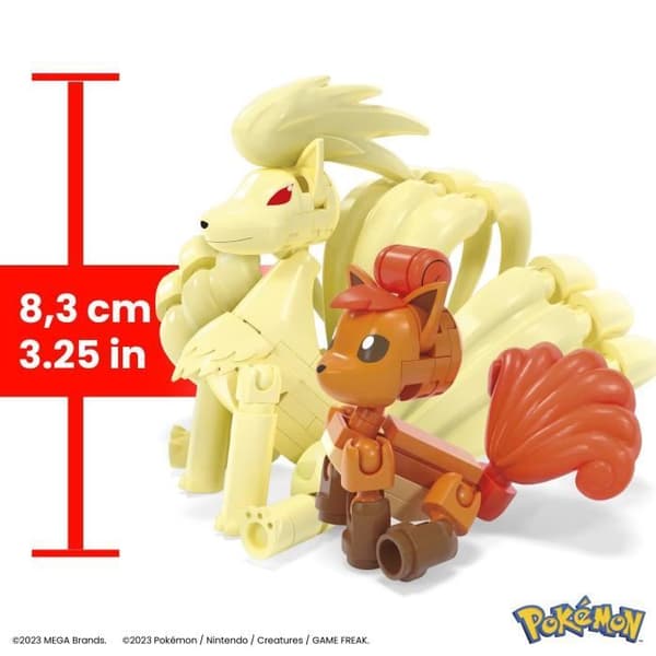 MEGA-Pokémon-Vulpix Evolution-Låda med 2 figurer och 145 delar HTH79