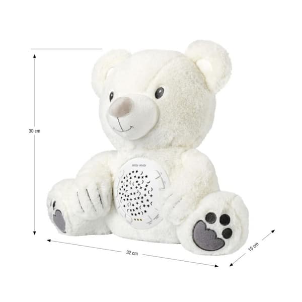 Peluche projektor Vit Björn