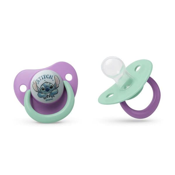 Set med 2 anatomiska nappar - THERMOBABY - Lilo & Stitch - Silikon - 6 månader+