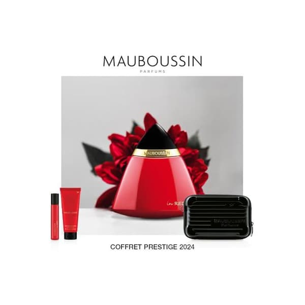 Parfymset - Mauboussin - In Red - Eau de parfum - 100 ml - Set med 4 delar