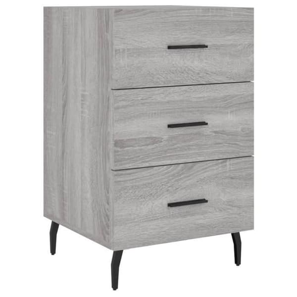 vidaXL Sängbord sonoma grå 40x40x66 cm ingenjörsträ 827682