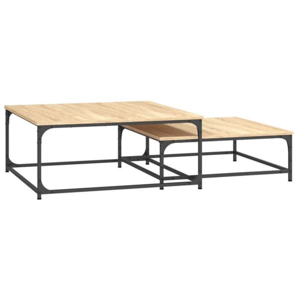 vidaXL Häckande soffbord 2 st Sonoma Oak Engineered Wood 832819