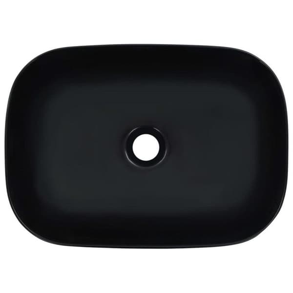 vidaXL Handfat 45,5x32x13 cm Keramik Svart