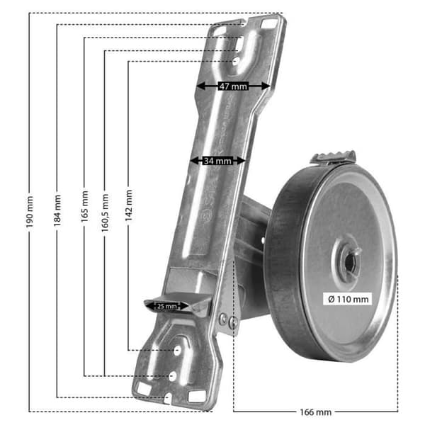 Maxi infälld rulle - SCHELLENBERG - avstånd mellan hål 142-184 mm - för 11 m rem
