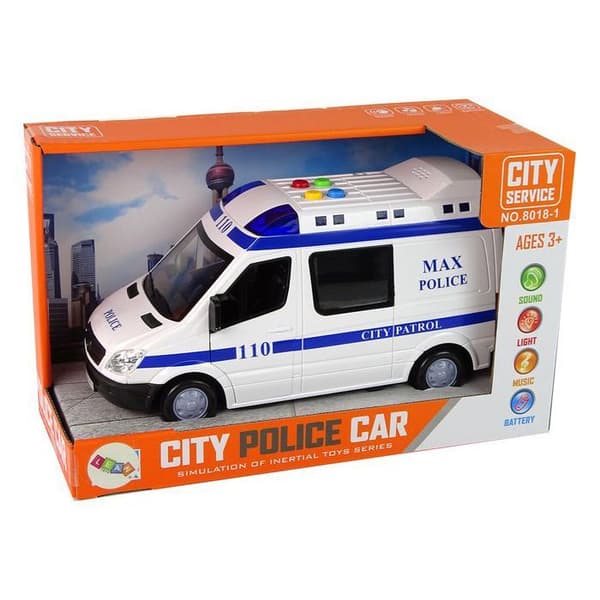 Radiobil Auto Polis Däckdriven Ljud Ljus