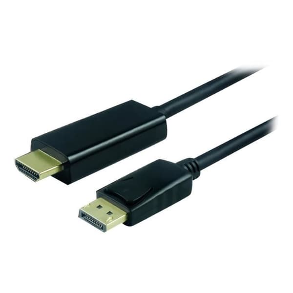 DisplayPort - HDMI SECOMP videokabel - 1m - Skärmad - Svart