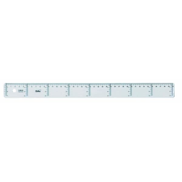 Linjal - Safta - 40 cm - Glas - Grön - Barndesign