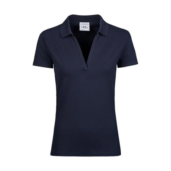 Polo med V-hals dam Tee Jays - marinblå