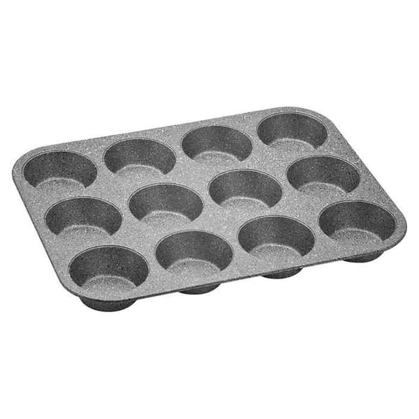 Bakformar - BIALETTI - En muffin - Grå - Diskmaskinssäker - 12 stycken