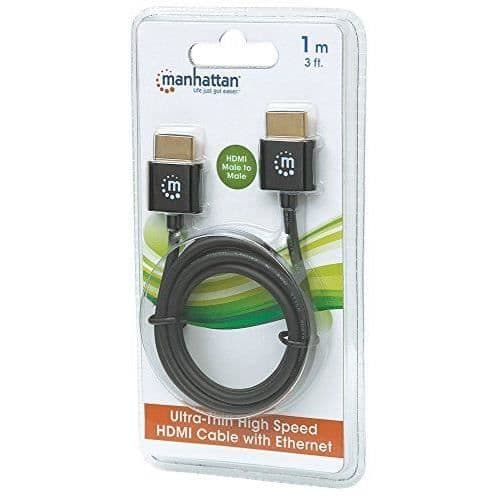 HDMI-kabel - Manhattan - 1m - Ultratunn - 4K - Ethernet