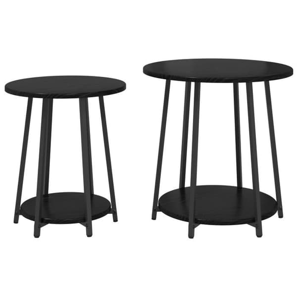 Sidobord - Svart Trä - 50 cm - Modern Design - Lätt montering