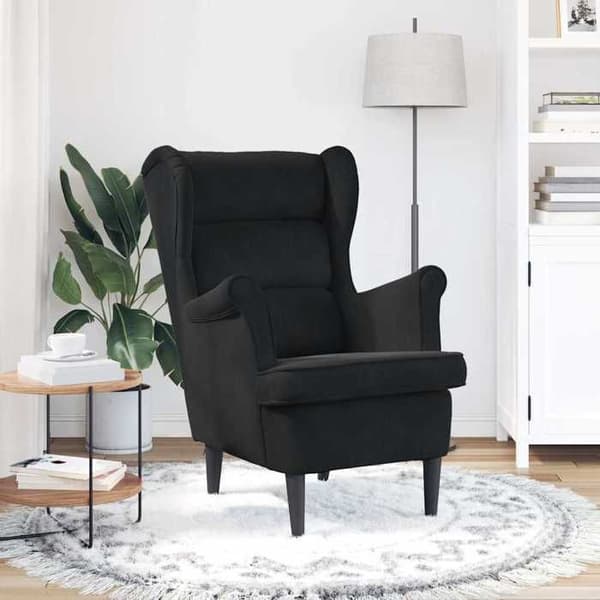vidaXL Fåtölj Black Velvet 324065