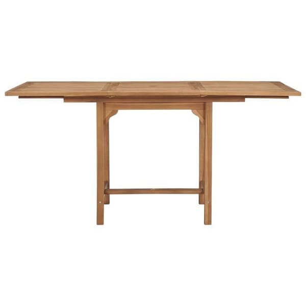 vidaXL Utsträckbar trädgårdsbord (110-160)x80x75 cm Solid Teck 47420